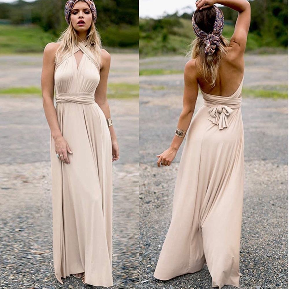 Multi-way Cream Dress